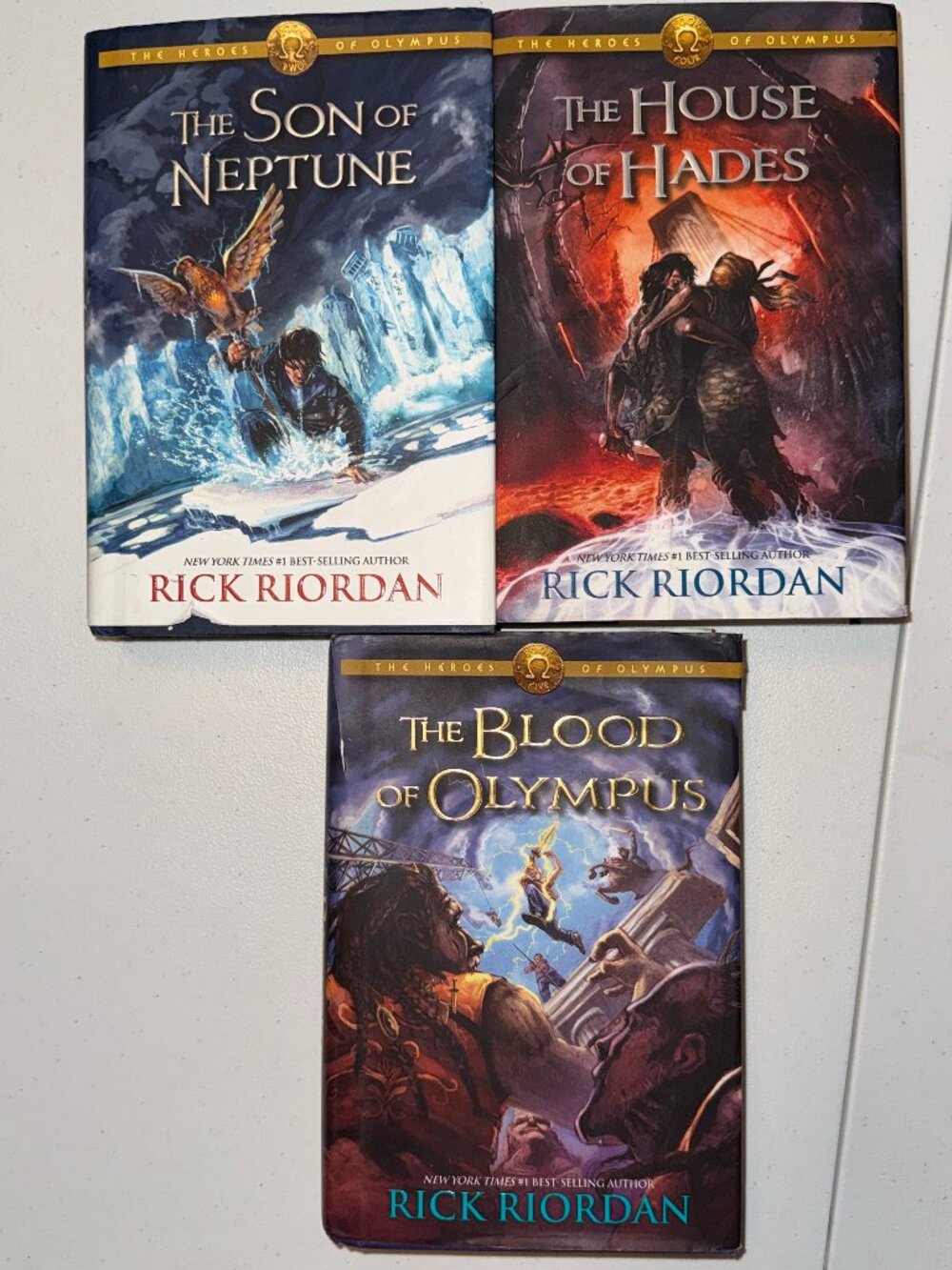 Rick Riordan 3 pc Lot ALL 1st ED House of Hades Blood of Olympus Son of Neptune